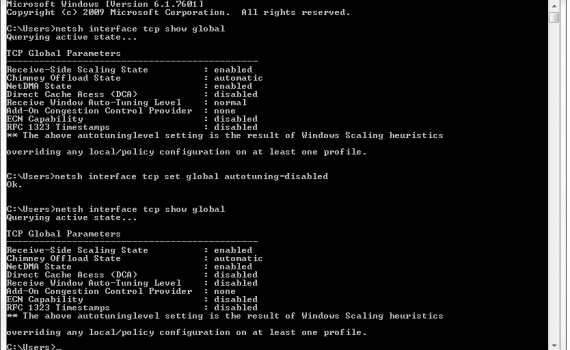 Win 7 Slow Network Fix